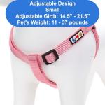 Personalized Pink Dog Harness with Custom ID Tag