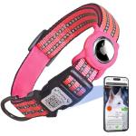 Reflective Dog Collar with AirTag & QR Code