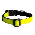 Reflective Yellow Elastic Cat Collar with ID Bell