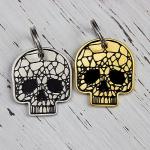 Personalized Skull Dog ID Tag – Double-Sided Engraving