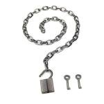 Padlock Necklace Chain Collar with Two Keys
