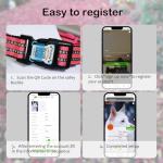 Reflective Dog Collar with AirTag & QR Code