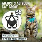 Escape Proof Cat Harness and Leash Set - Black