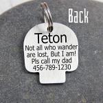Personalized Skull Dog ID Tag – Double-Sided Engraving
