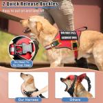 Reflective Service Dog Vest Harness with ID Tag