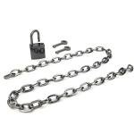 Padlock Necklace Chain Collar with Two Keys