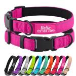 Personalized Reflective Neoprene Dog Collar with Name