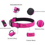 Personalized Reflective Neoprene Dog Collar with Name