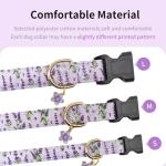 Personalized Pink Cherry Pattern Dog Collar