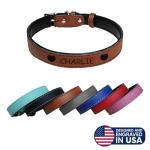 Personalized Engraved Vegan Leather Dog Collar