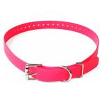 Adjustable Waterproof Biothane Dog Collar in Pink