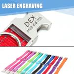 Custom Engraved Reflective Dog Collar with Name Tag