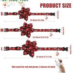 Christmas Dog Collar Set with Flower and Snowflake