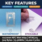 NFC Tag Stickers with NTAG215 Chip - 20 Pack