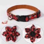 Christmas Dog Collar Set with Flower and Snowflake