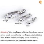 Stainless Steel Quick Clip Dog Tag Holders - 2 Pack