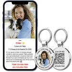 Personalized QR Code Pet ID Tag for Dogs & Cats