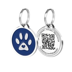 QR Code Pet ID Tag for Dogs and Cats