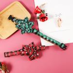 Christmas Dog Collar Set with Flower and Snowflake