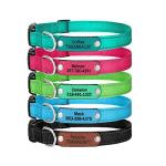 Personalized Reflective Engraved Dog Collars in 5 Colors