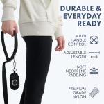 Shock Absorbing Handsfree Dog Leash Set - Black