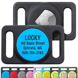 Custom Engraved Dog Collar Holder for Airtag