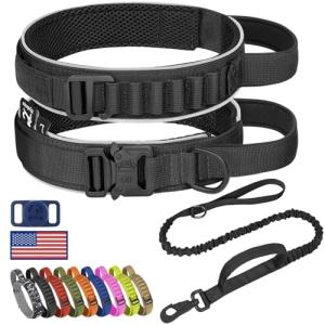 Adjustable Tactical Dog Collar and Leash Set