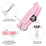 Reflective Neoprene Dog Collars with ID Tags - 2 Pack