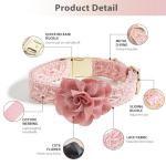 Pink Lace Dog Collar and Leash Set for Small Dogs