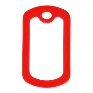 Red Military Dog Tag Silencers - 5 Pack