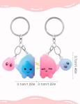 Couple Matching Pet ID Keychain Set