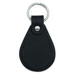 Custom Dachshund Black Leather Keychain