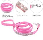 Personalized Rhinestone Dog & Cat Collar and Leash Set