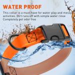 Waterproof Quick Release Dog Collar - Orange 1" W