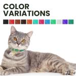 BronzeDog Leather Cat Collar with QR Tag