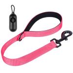 Pink Reflective Short Dog Leash for Large Dogs