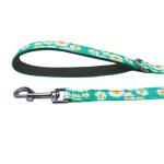 Floral Dog Collar and Leash Set with Reflective Strips