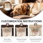 Custom Engraved Velvet Dog Collar and Leash Set