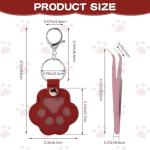 Paw-Shaped Pet Memorial Keychain Set