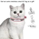 Custom Reflective Cat Collar with Name Tag