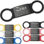 Personalized Silent Pet ID Tags in Black