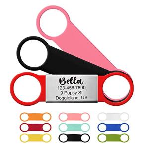 Slide-On Pet ID Tags for Dogs and Cats