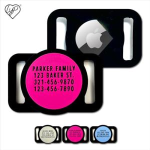 Personalized Airtag Pet ID Collar Tag - Pink