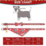 Christmas Dog Collar and Leash Set with Bow Tie