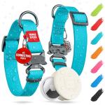 WAUDOG Adjustable Waterproof Dog Collar with QR Tag