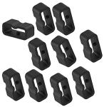 10-Pack Black Silicone Pet Collar Fasteners