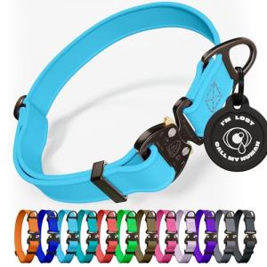 NexaPaw Waterproof Biothane Dog Collar with QR Tag