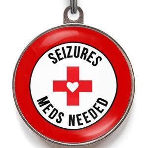 Custom Seizure Alert Dog Tag - Double-Sided ID