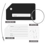 8 Pack Travel Luggage Tags with Initials - Letter W