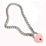 Padlock Necklace Collar with Two Keys